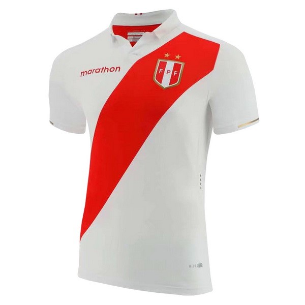 Tailandia Camiseta Perú 1ª Kit 2019 Blanco